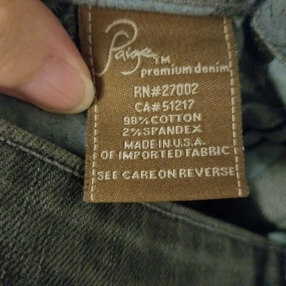 Paige Skyline Ankle Skinny Distressed Jeans Sz 26 - Picture 7 of 8